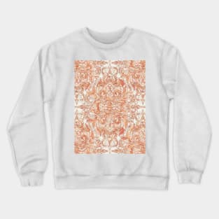 Autumn Peach Art Nouveau Pattern Crewneck Sweatshirt